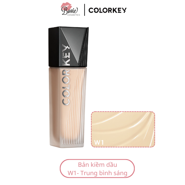 Kem Nền Mỏng Nhẹ, Lâu Trôi, Dành Cho Da Dầu Colorkey Long Lasting Flawless Liquid Foundation 30g