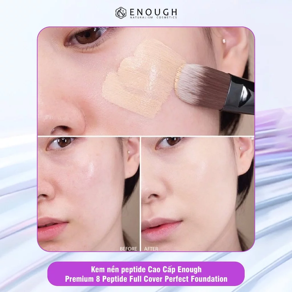 KEM NỀN PEPTIDE CAO CẤP ENOUGH PREMIUM 8 PEPTIDE FULL COVER PERFECT FOUNDATION 100ML