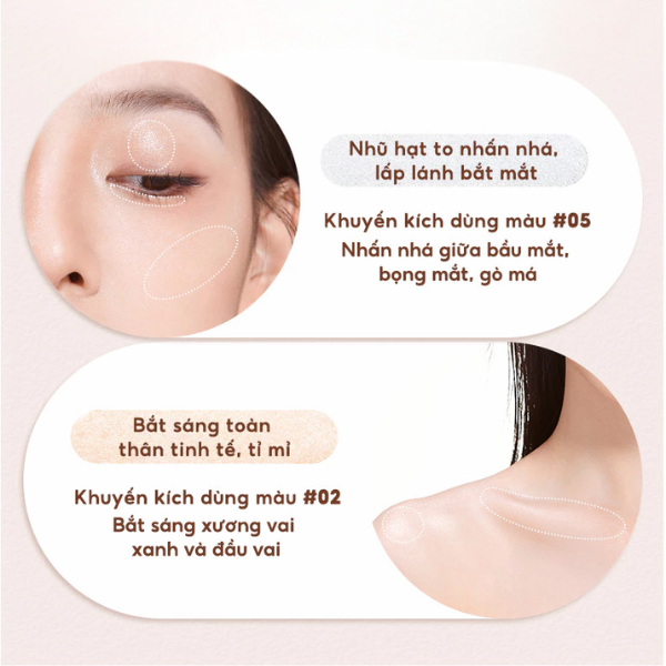 JUDYDOLL Phấn Bắt Sáng Màu Sắp Lấp Lánh Quyến Rũ Highlighting Powder