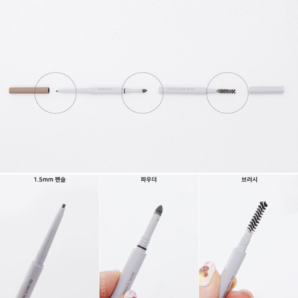 Chì Kẻ Mày Nét Mảnh 3 Trong 1 Cho Đôi Chân Mày Hoàn Hảo, Sắc Nét Romand Han All Sharp Brow