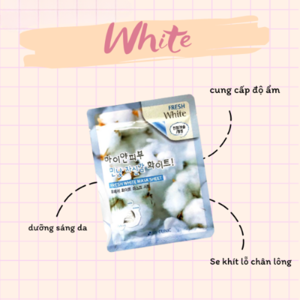 Mặt Nạ Giấy Dưỡng Da 3W CLINIC Fresh Mask Sheet