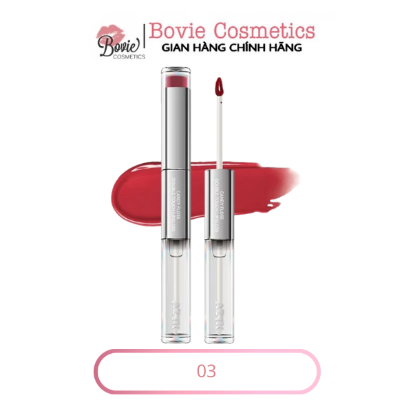 Son Bóng AZTK 2 Đầu Candy Double Touch Lipgloss Đầu Son Bùn Mờ Đầu Son Bóng Tráng Gương 1.7ml+1.7ml