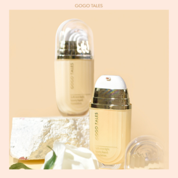 Kem nền GOGO TALES mỏng mịn che khuyết điểm tự nhiên Light Transparent Makeup Holding Liquid Foundation GT518