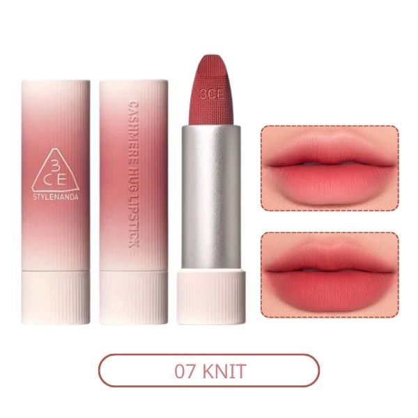 Son Thỏi Mịn Lì, Mềm Môi 3CE Cashmere Hug Lipstick 3.5g