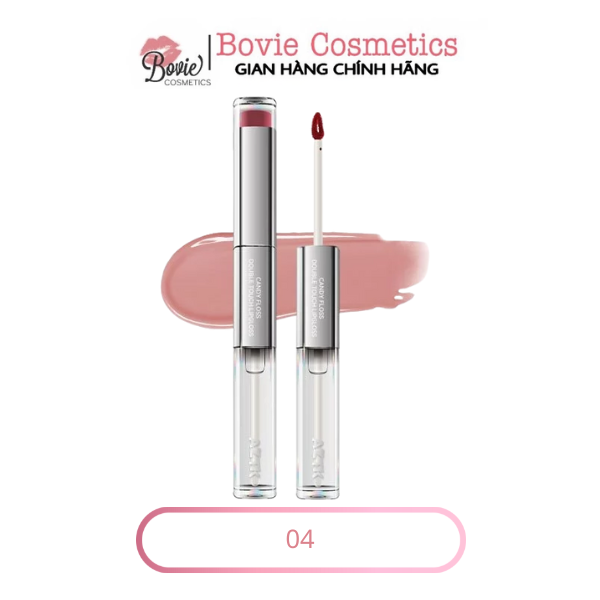 Son Bóng AZTK 2 Đầu Candy Double Touch Lipgloss Đầu Son Bùn Mờ Đầu Son Bóng Tráng Gương 1.7ml+1.7ml
