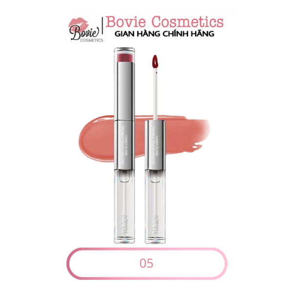 Son Bóng AZTK 2 Đầu Candy Double Touch Lipgloss Đầu Son Bùn Mờ Đầu Son Bóng Tráng Gương 1.7ml+1.7ml