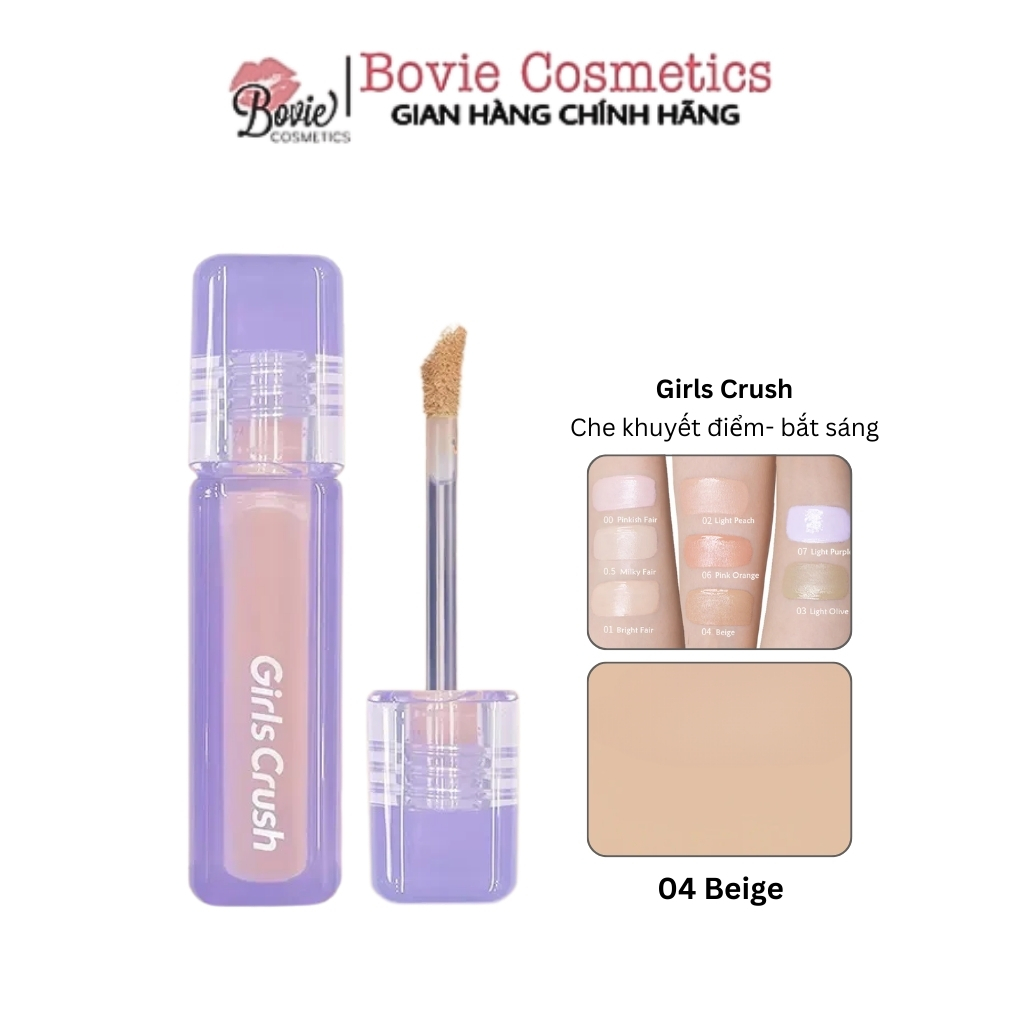Kem che khuyết điểm, tạo khối và bắt sáng dạng lỏng Girls Crush Watery Velvet Liquid Concealer