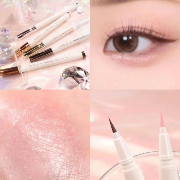 Bút Nhũ Mắt Dạng Gel, Kẻ Bọng Mắt Ánh Nhũ Lấp Lánh, Lâu Trôi Romand Twinkle Pen Liner