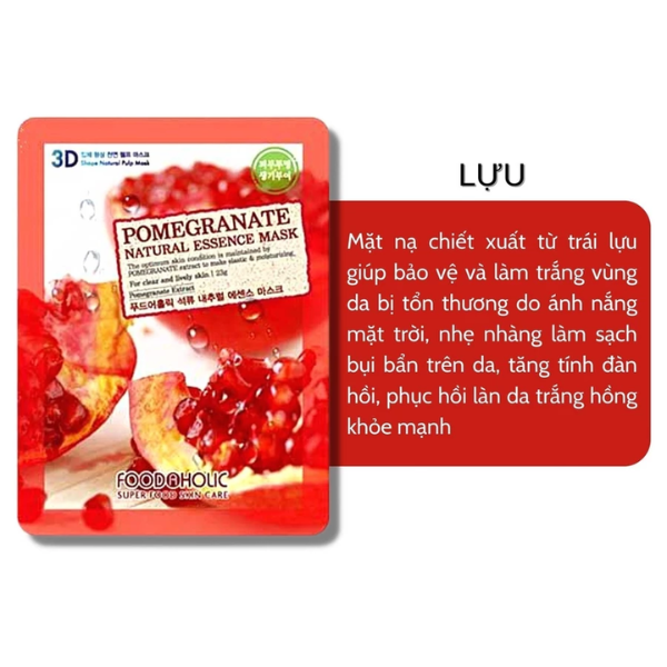 Mặt Nạ Dưỡng Da 3D Foodaholic Natural Essence Mask