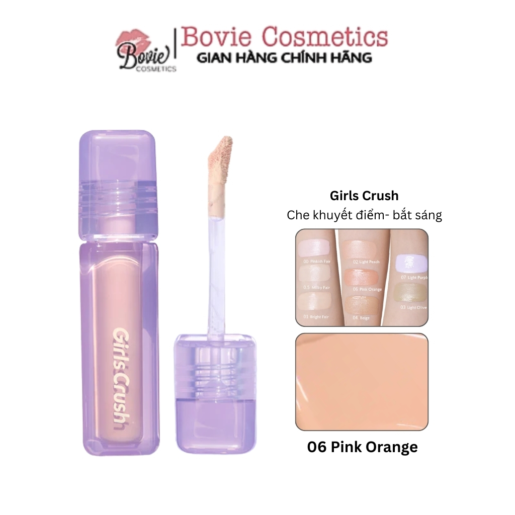Kem che khuyết điểm, tạo khối và bắt sáng dạng lỏng Girls Crush Watery Velvet Liquid Concealer