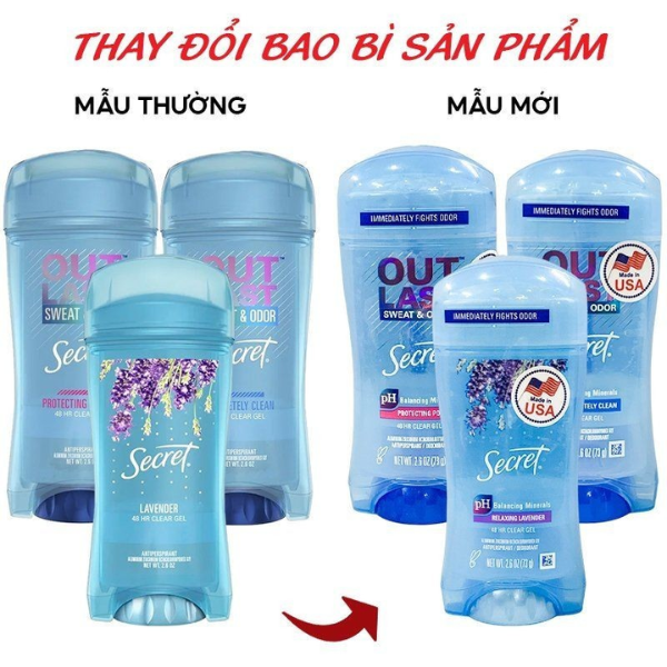 Sáp, Gel Ngăn tiết mồ hôi và Khử mùi Secret nhiều mùi hương