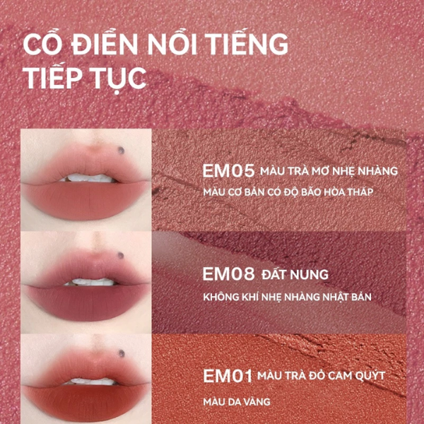 Son Kem Bùn & Má Hồng Mịn Môi Lâu Trôi Into You Shero Super Matte Lip & Cheek Mud 2g
