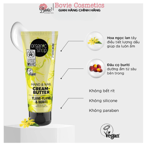 Kem Dưỡng Tay & Móng Organic Shop Hand & Nail Cream