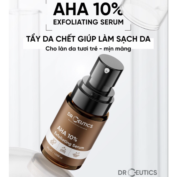 Serum DrCeutics AHA 10% Exfoliating Serum Tẩy Da Chết Làm Sáng Và Ngừa Lão Hóa Da