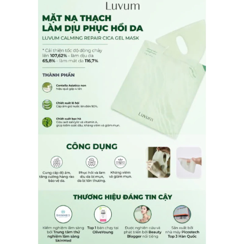 Mặt Nạ Thạch Collagen Giúp Dưỡng Da Chuyên Sâu Luvum Gel Mask 33g