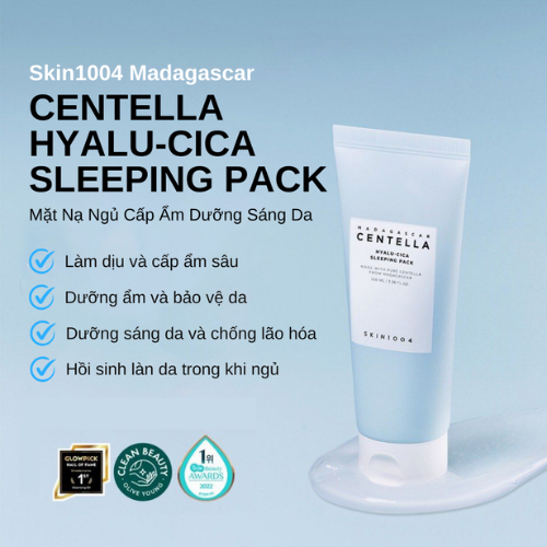 Mặt Nạ Ngủ Cấp Ẩm Sáng Da Ngừa Lão Hóa Skin1004 Madagascar Centella Hyalu-cica Sleeping Pack 100ml