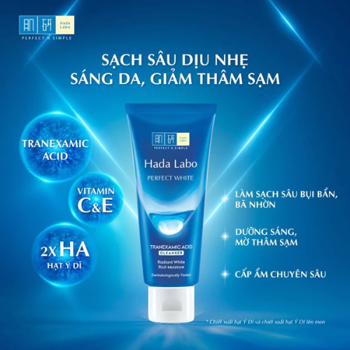 Sữa rửa mặt Hada Labo dưỡng ẩm, dưỡng trắng
