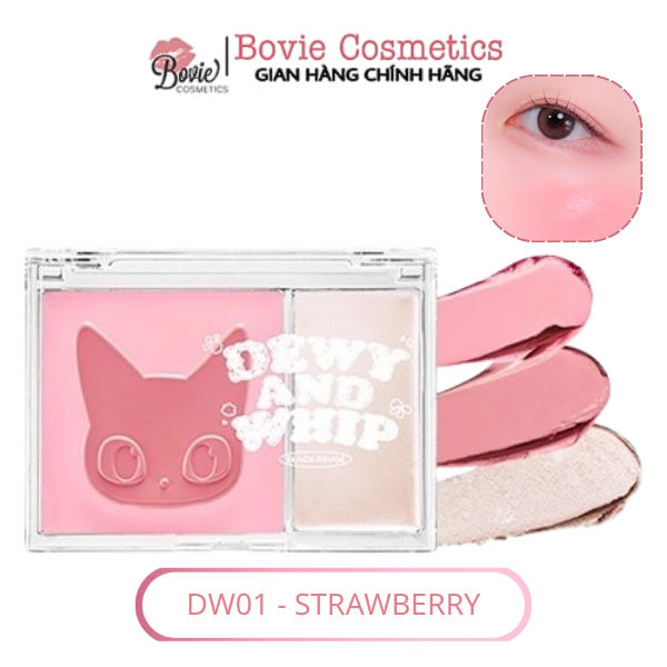 Má Hồng Kem Kèm Highlight Black Rouge Dewy Whip Cheek And Beam