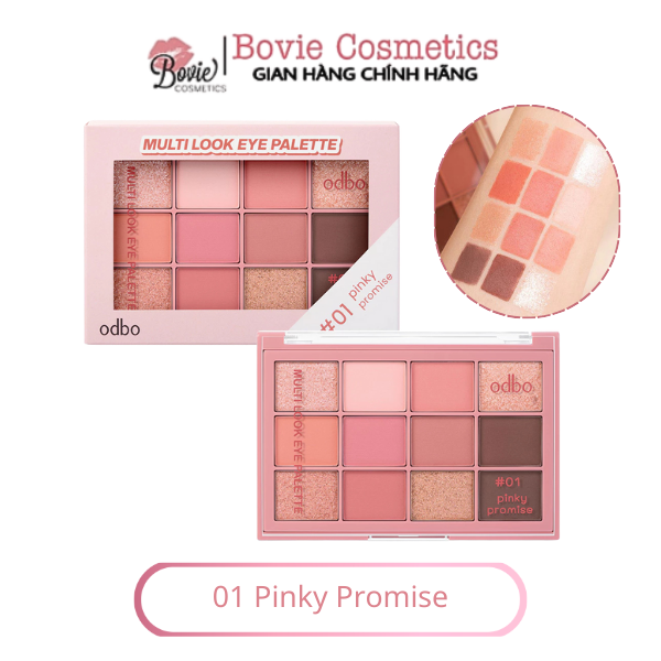 Bảng phấn mắt 12 ô Odbo Multi Look Eye Palette OD2012 gồm ánh nhũ và lì