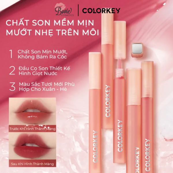 Son Kem Lì Siêu Mịn Môi Colorkey Soft Matte Water Tint 1.8g