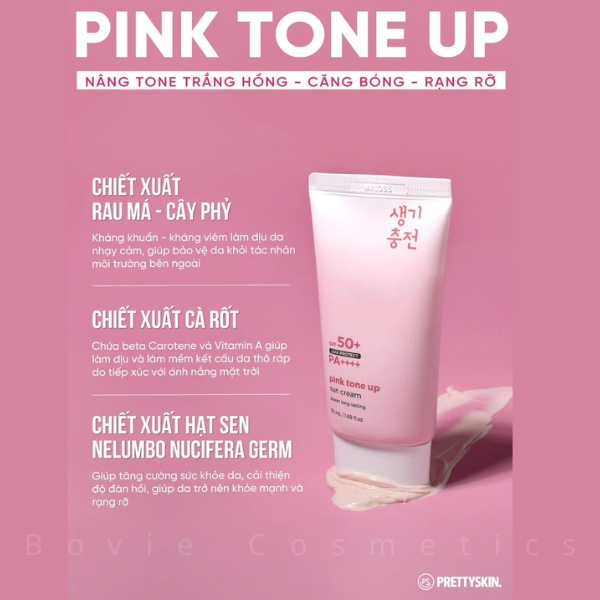 Kem Chống Nắng PrettySkin Sun Cream SPF 50+ PA++++ Hydra B5 Exosome Tone Up - Treatment - Oil Control