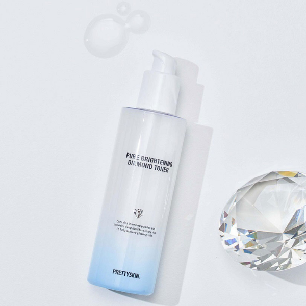 Nước Hoa Hồng PrettySkin Pure Brightening Diamond Toner Làm Dịu Da Cấp Ẩm Dưỡng Trắng 150ml