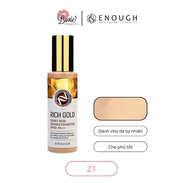 KEM NỀN VÀNG CAO CẤP ENOUGH PREMIUM RICH GOLD DOUBLE WEAR RADIANCE FOUNDATION 100ML