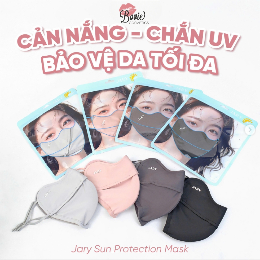 Khẩu trang vải chống tia UV Jary Sun Protection Mask (1 cái- màu ngẫu nhiên)