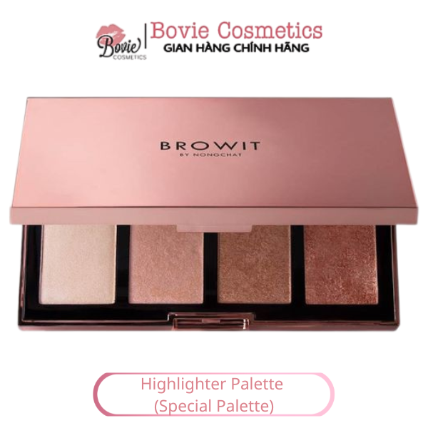 Bảng highlight chuyên nghiệp Nongchat Thái lan Browit Show Glow 4g x 4Colors