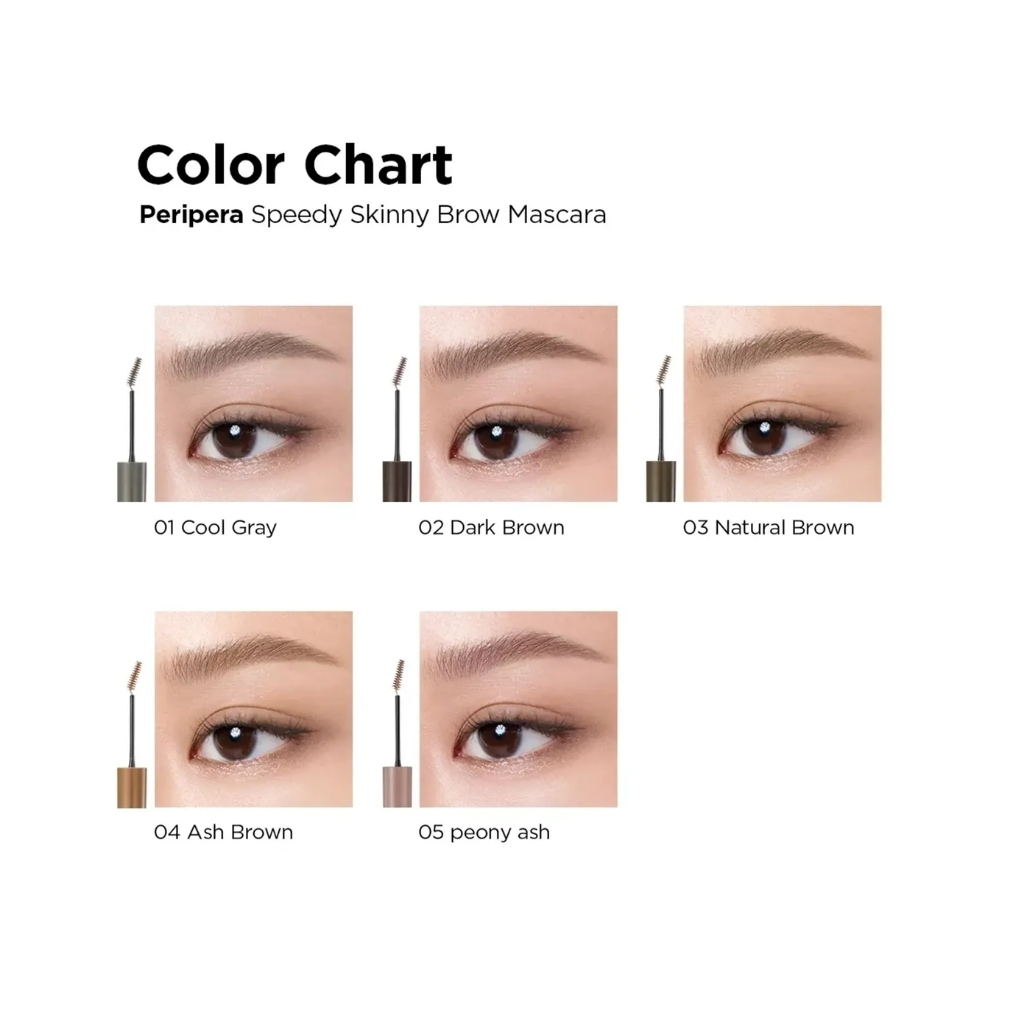 Mascara Chân Mày Peripera Có Màu Speedy Skinny Brow Mascara 3g