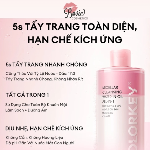 Nước Tẩy Trang Làm Sạch Colorkey Micellar Cleansing Water