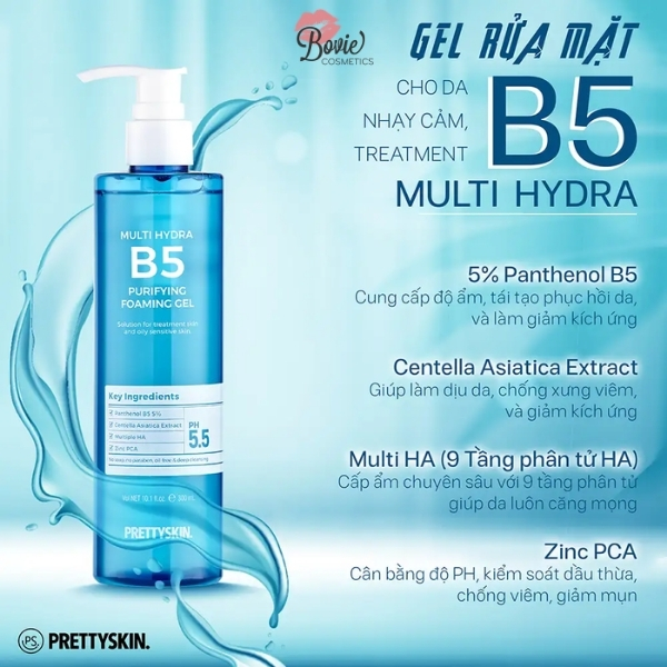 Gel Sữa Rửa Mặt Rau Má The Jeju Cica - Dưỡng Trắng Sạch Sâu Galactomyces First Deep Cleansing Foam Prettyskin