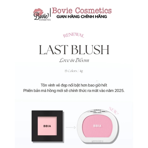 Phấn Má Hồng Bbia Last Blush 4g