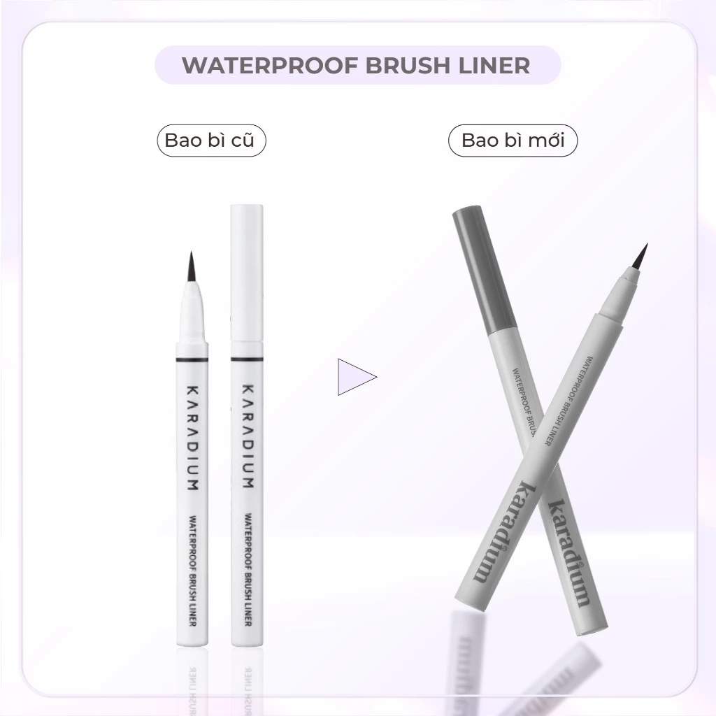 Bút dạ kẻ mắt Karadium Waterproof Brush Liner Black Eyeliner