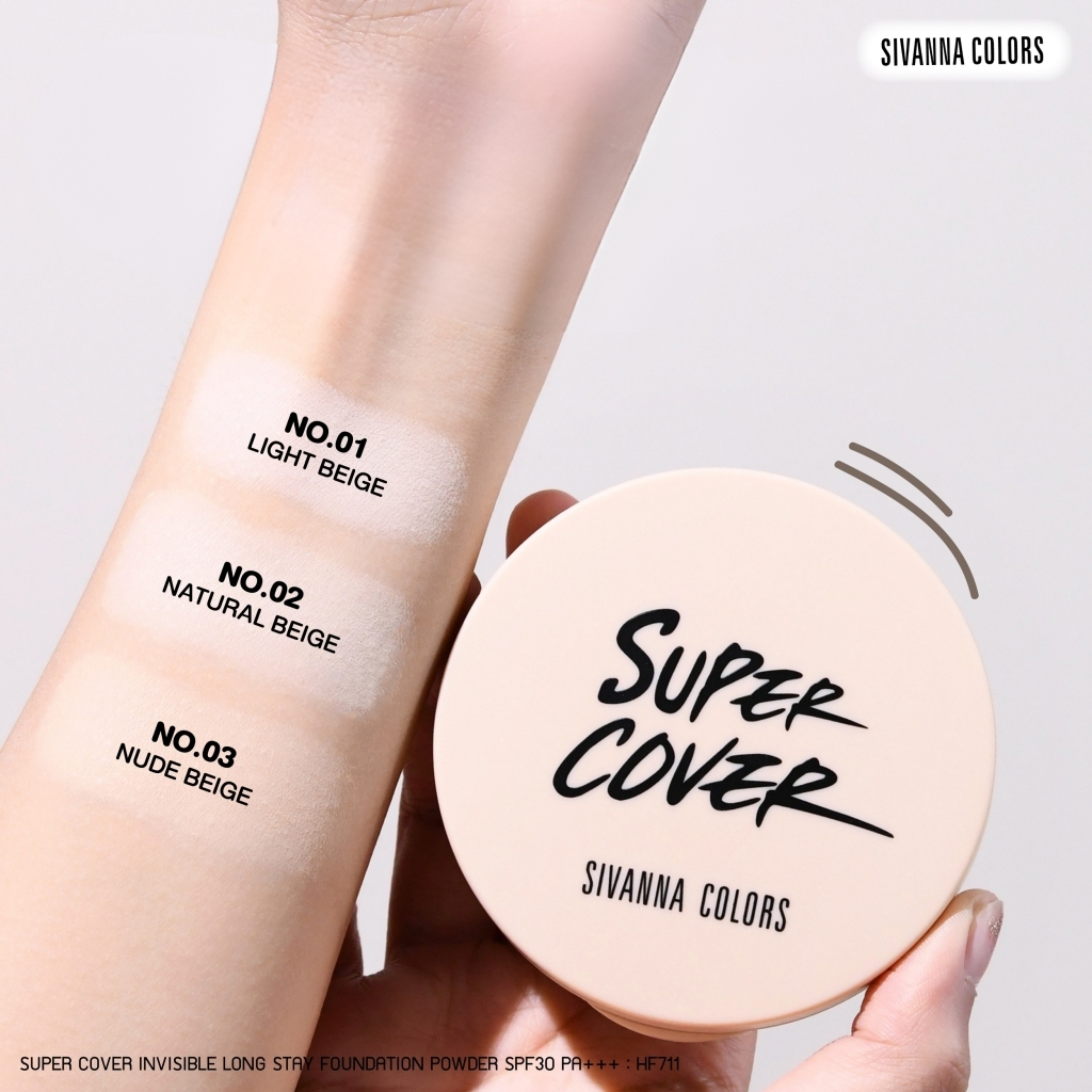 Phấn Phủ Dạng Nén Sivanna Super Cover Invisible Long Stay Foundation Powder SPF30 PA++++ HF711
