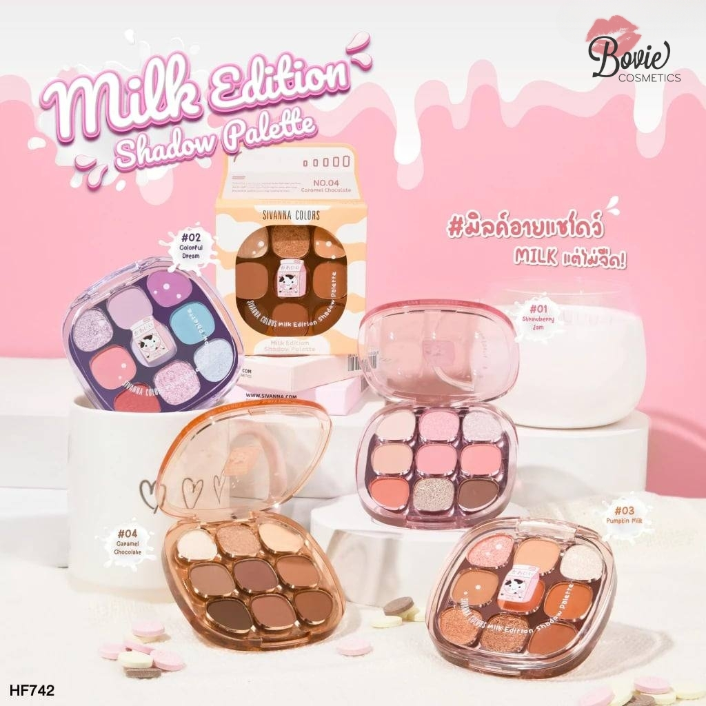 Bảng Phấn Mắt Sivanna Colors Milk Edition Eyeshadow Palette (HF742)
