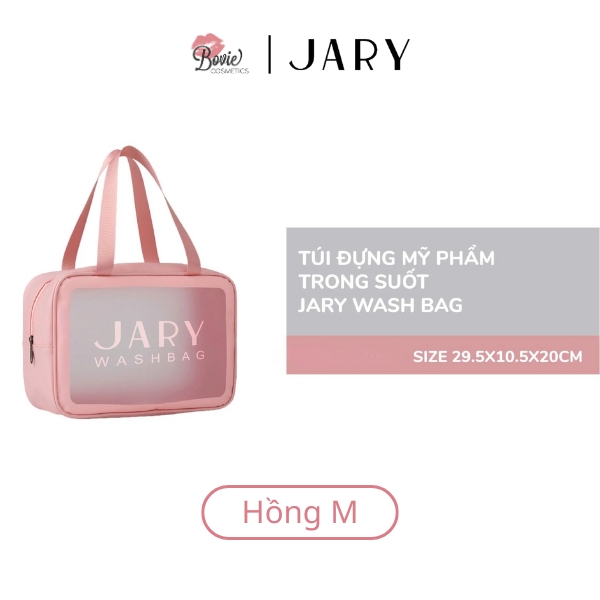 TÚI ĐỰNG MỸ PHẨM TRONG SUỐT JARY WASH BAG