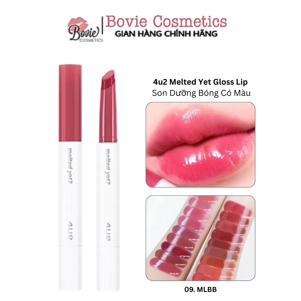 Son Dưỡng Bóng 4u2 Melted Yet Gloss Lip Son Kem Lì Mềm Mịn