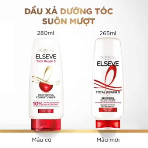 Dầu Xả L'Oreal Paris Phục Hồi Hư Tổn, Ngăn Gãy Rụng Tóc, Bảo Vệ Màu Tóc Nhuộm 280ml