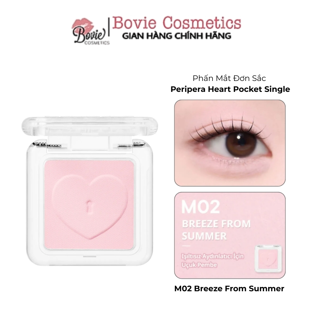 [PERIPERA] Phấn Mắt Đơn Tiện Lợi PERIPERA Heart Pocket Single