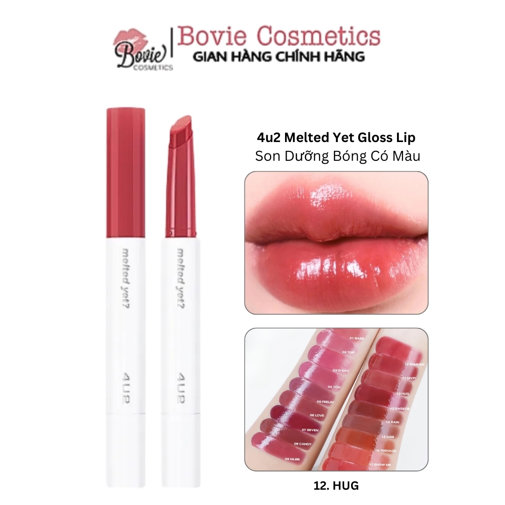Son Dưỡng Bóng 4u2 Melted Yet Gloss Lip Son Kem Lì Mềm Mịn