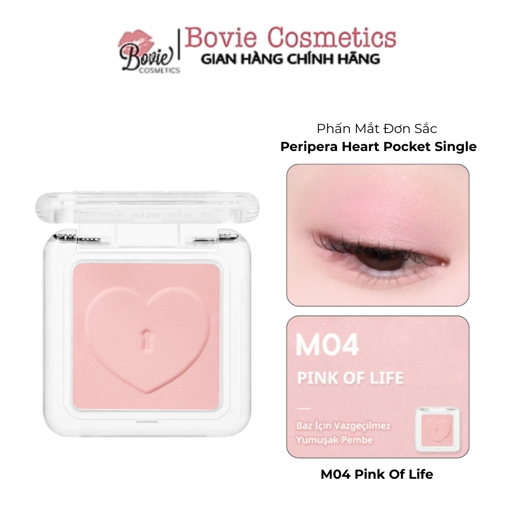 [PERIPERA] Phấn Mắt Đơn Tiện Lợi PERIPERA Heart Pocket Single