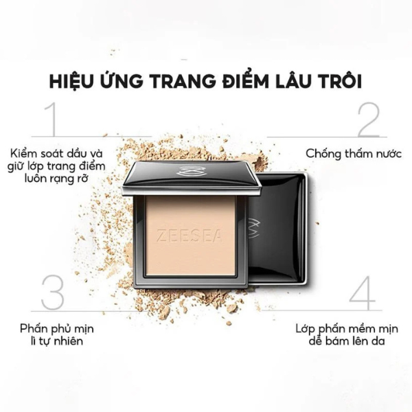 Phấn phủ trang điểm ZEESEA chống thấm nước kiềm dầu