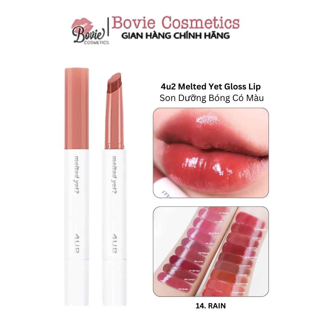 Son Dưỡng Bóng 4u2 Melted Yet Gloss Lip Son Kem Lì Mềm Mịn