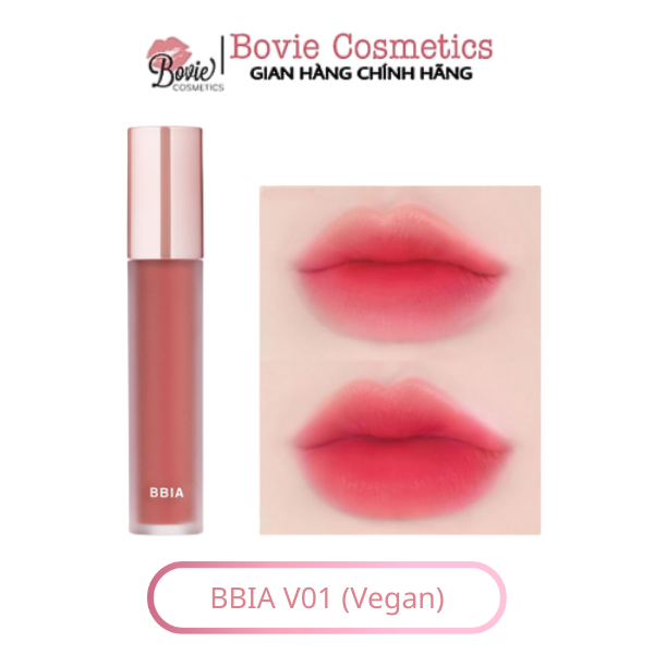 (Vegan - 2023) Son kem lì Bbia Last Velvet Lip Tint Version 8 Full màu