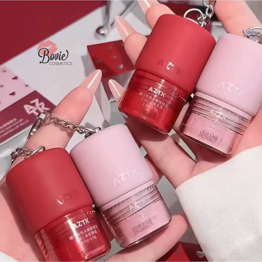 Son Bóng AZTK Carry Me Duo-Color Glow Lasting Lip Jello 2.5g + 2.5g (Kèm quà)
