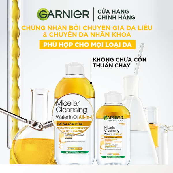 Nước Tẩy Trang Làm Sạch Sâu Garnier Micellar Cleansing Water