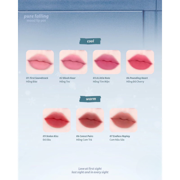 Son Bùn Dạng Hũ Dearmay Pure Falling Mood Lip Pot 6.5g