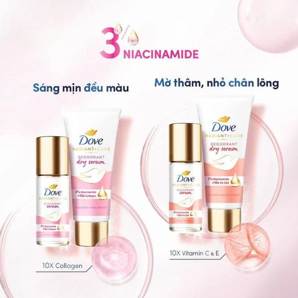 Lăn Ngăn Mùi Dove Tinh Chất Serum Sáng Mịn Đều Màu 45ml ( Dạng lăn )