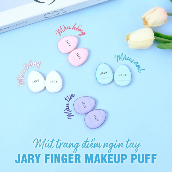 Mút Trang Điểm Ngón Tay Jary Finger Makeup Puff (Set 2 miếng)
